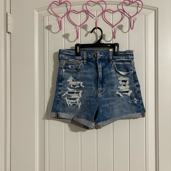 American Eagle Outfitters Pants - American Eagle Outfitters Light Blue Ripped Jean Shorts